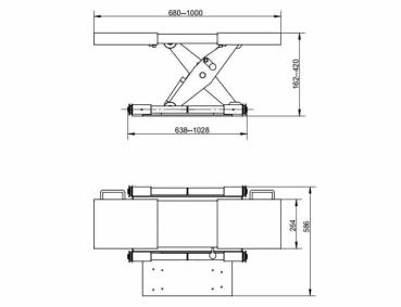Achsfreiheber – Modell Handpumpe schmal